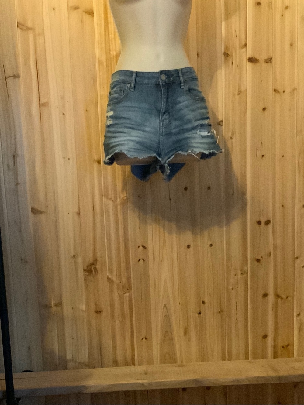 Aeropostale Light Blue Distressed Denim Shorts